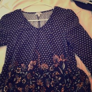 Navy black shirt with designs